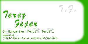 terez fejer business card